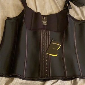 Latex under bust corset